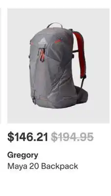 MEC Gregory Maya 20 Backpack offer