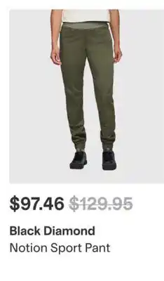 MEC Black Diamond Notion Sport Pant offer