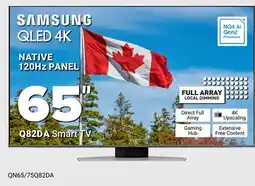 Visions Electronics SAMSUNG 65 QLED 4K Q82DA Smart TV offer