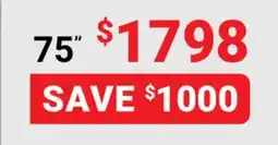 Visions Electronics SAMSUNG 75 Q82DA Smart TV offer