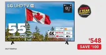Visions Electronics LG 55 UT7000PUA Smart TV offer