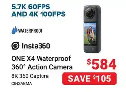Visions Electronics ONE X4 Waterproof 360° Action Camera offer