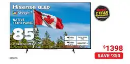 Visions Electronics Hisense 85 QD7N Smart TV offer