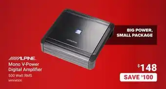 Visions Electronics ALPINE Mono V-Power Digital Amplifier offer