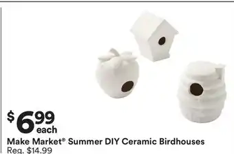 Michaels Make Market Summer DIY Ceramic Birdhouses offer