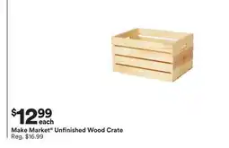 Michaels Make Market Unfinished Wood Crate offer