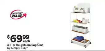 Michaels 4-Tier Heights Rolling Cart by Simply Tidy offer