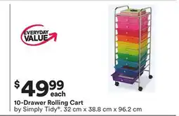 Michaels 10-Drawer Rolling Cart offer