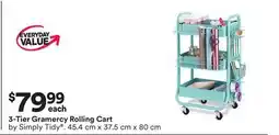 Michaels 3-Tier Gramercy Rolling Cart by Simply Tidy offer