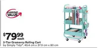 Michaels 3-Tier Gramercy Rolling Cart by Simply Tidy offer