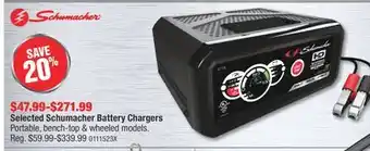 PartSource Selected Schumacher Battery Chargers offer