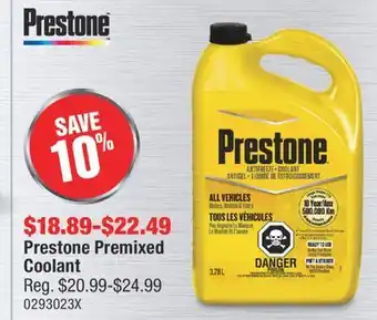 PartSource Prestone Premixed Coolant offer