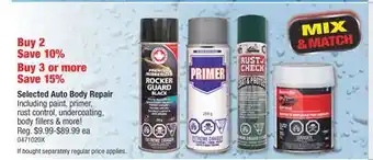 PartSource Selected Auto Body Repair offer