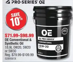 PartSource OE Conventional & Synthetic Oil offer