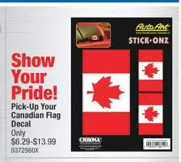 PartSource Pick-Up Your Canadian Flag Decal offer