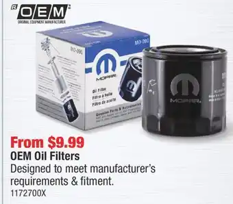 PartSource OEM Oil Filters offer