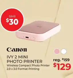 Gosselin Photo CANON IVY 2 MINI PHOTO PRINTER offer