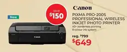 Gosselin Photo PIXMA PRO-200S PROFESSIONAL WIRELESS INKJET PHOTO PRINTER offer