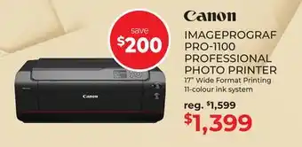 Gosselin Photo IMAGEPROGRAF PRO-1100 PROFESSIONAL PHOTO PRINTER offer