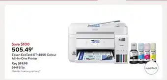 Staples Epson EcoTank ET-4850 Colour All-In-One Printer offer
