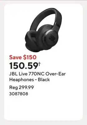 Staples JBL Live 770NC Over-Ear Heaphones - Black offer