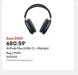 Staples AirPods Max (USB-C) - Midnight offer