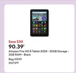 Staples Amazon Fire HD 8 Tablet 2024 - 32GB Storage - 3GB RAM - Black offer
