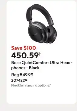 Staples Bose QuietComfort Ultra Headphones - Black offer