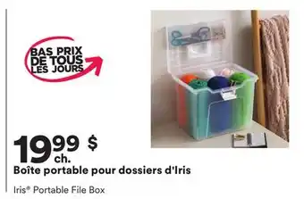 Michaels Boîte portable pour dossiers d'Iris offer