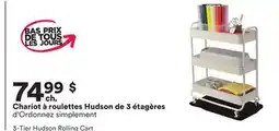 Michaels Chariot à roulettes Hudson de 3 étagères d'Ordonnez simplement offer