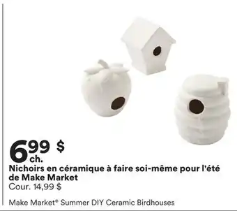 Michaels Nichoirs en céramique à faire soi-même pour l'été de Make Market offer