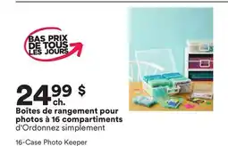 Michaels Boîtes de rangement pour photos à 16 compartiments d'Ordonnez simplement offer