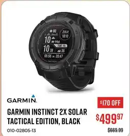 Canex GARMIN INSTINCT 2X SOLAR TACTICAL EDITION, BLACK offer