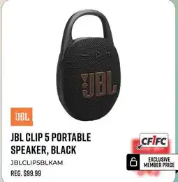 Canex JBL CLIP 5 PORTABLE SPEAKER, BLACK offer