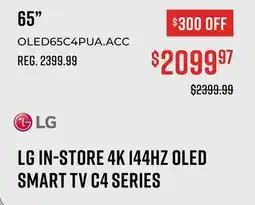 Canex LG 65 IN-STORE 4K 144HZ OLED SMART TV C4 SERIES offer