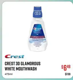 Canex CREST 3D GLAMOROUS WHITE MOUTHWASH offer
