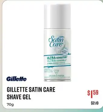 Canex GILLETTE SATIN CARE SHAVE GEL offer