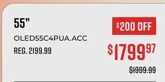 Canex LG 55 IN-STORE 4K 144HZ OLED SMART TV C4 SERIES offer