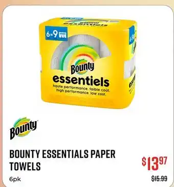Canex BOUNTY ESSENTIALS PAPER TOWELS offer
