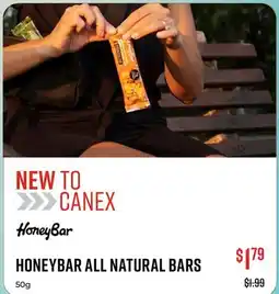 Canex HONEYBAR ALL NATURAL BARS offer