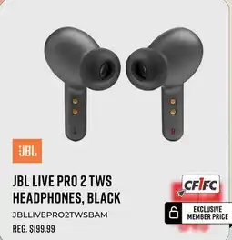 Canex JBL LIVE PRO 2 TWS HEADPHONES, BLACK offer