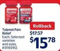 Walmart Tylenol pain relief offer