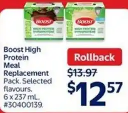 Walmart Boost high protein meal replacement offer