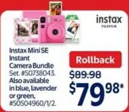 Walmart Instax mini se instant camera bundle set offer