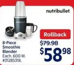 Walmart Nutribullet smoothie blender offer