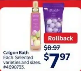 Walmart Calgon bath offer