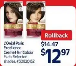 Walmart L'oréal paris excellence creme hair colour offer
