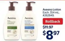 Walmart Aveeno lotion offer