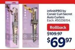Walmart infinitiPRO by ro by conair curl secret auto curlers offer