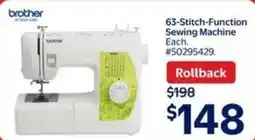 Walmart Brother 63-stitch-function sewing machine offer